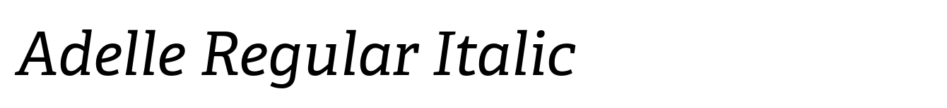 Adelle Regular Italic